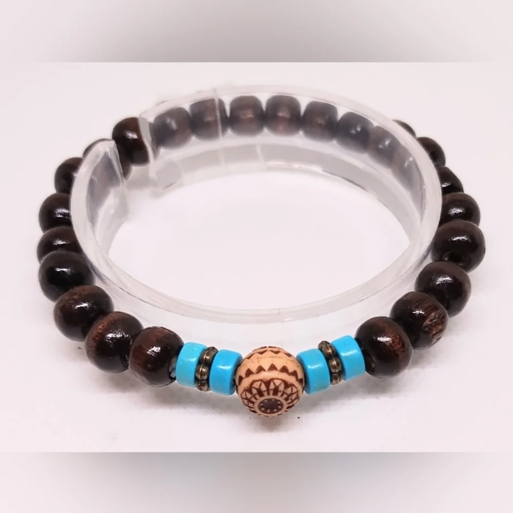 Men's Bracelet Beaded‎ Turquoise Jewelry New f16